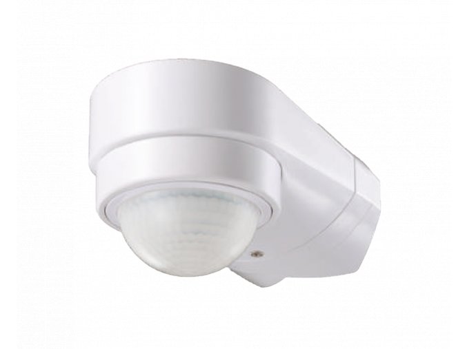 24497 pir senzor rohovy max 600w max 10m 240 ip65 bily