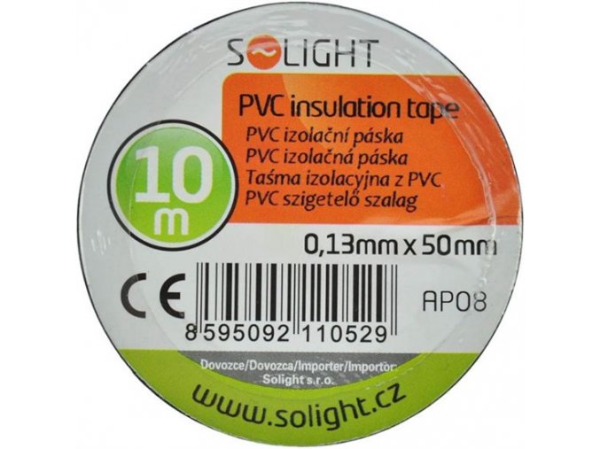 Solight izolační páska, 50mmx0,13mmx10m, černá [AP08]