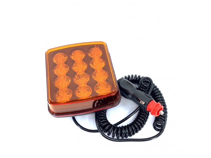 LED výstražné světlo 5W s magnetem, konektor do zapalovače, 3.5m kabel, 12/24V [LW0044]