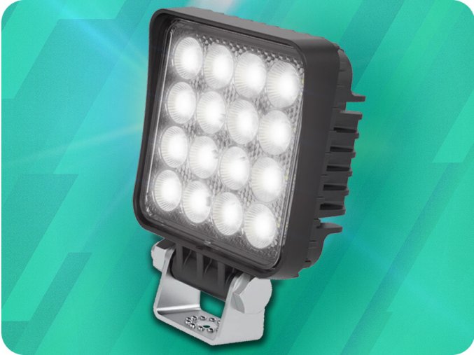 LED pracovní světlo 16W, 1600lm, 12V/24V, IP6K9K [L0160]