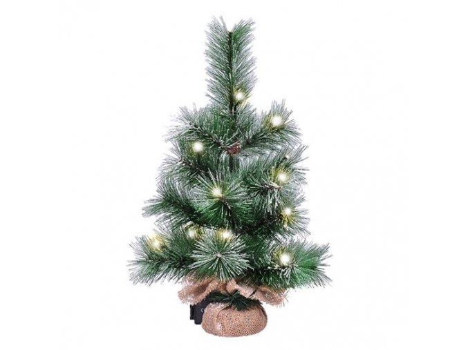 Solight vánoční stromek 45cm, 15LED, 3xAA, IP44, časovač [1V238]