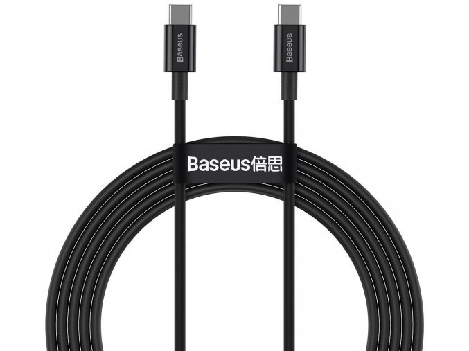 Baseus Superior Series USB-C->USB-C kabel, 100W, 2m, černý [CATYS-C01]