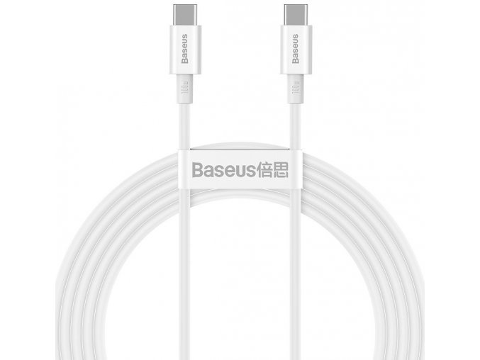 Baseus Superior Series USB-C->USB-C kabel, 100W, 2m, bílý [CATYS-C02]