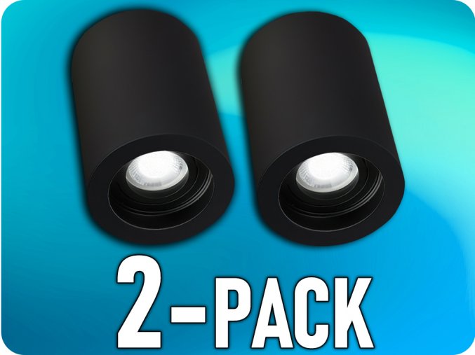 Přisazené Stropní Svítidlo Gu10/Gu5.3, Černé/2-PACK!