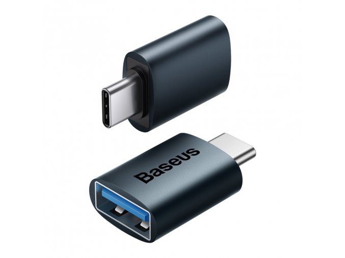 143202 4 baseus ingenuity usb c na usb a adapter otg modry