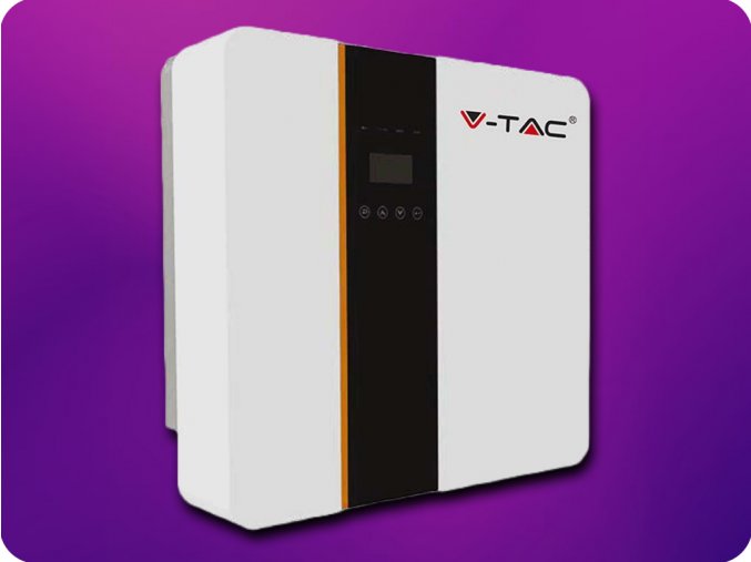 V-TAC Solární invertor 5kW ON/OFF GRID HYBRID s LCD displejem SINGLE PHASE IP65