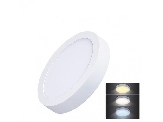 Solight přisazený LED panel 12W, 900lm, kulatý, 17cm, CCT [WD170]