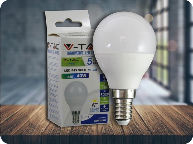 E14 LED ŽÁROVKA 4.5W, P45 - SAMSUNG CHIP - ZÁRUKA 5 LET! (Barva světla Studená bílá)