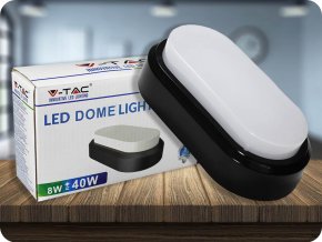 LED STROPNÍ SVÍTIDLO 8W, ČERNÉ (Barva světla Studená bílá)