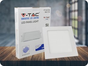 12W LED vestavěný panel s napájecím zdrojem, čtvercový (1000lm), samsung chip (Barva světla Studená bílá 6400K)