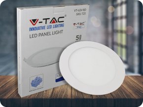 24W LED vestavěný panel s napájecím zdrojem, kulatý (2000Lm), SAMSUNG chip (Barva světla Studená bílá 6400K)