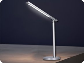 Solight LED stolní lampička, 7W, 400lm, stmívatelná, změna chromatičnosti, stříbrná barva [WO53-S]