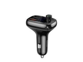 Baseus FM Transmitter Bluetooth 5.0, 2xUSB, USB-C, PD, QC 3.0, microSD [CCTM-B01]