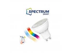 25990 spectrum smart gu10 led ziarovka 5w 460lm 50 rgbw cct stmievatelna