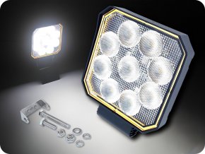 LED pracovní světlo 20W, 1133lm, hranaté, 9xLED, 12V/24V [L0177]