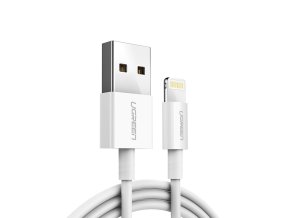 UGREEN Kabel Lightning poniklovaný MFi 2m bílý