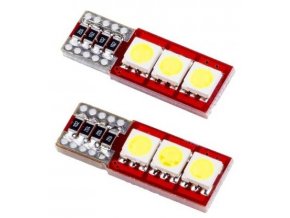 w5w led žiarovky 3 x smd 5050 6000k canbus (2)