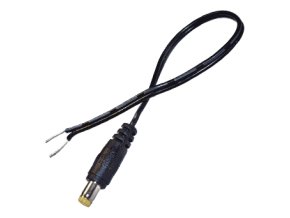 Kabel s konektorem, 2,1x5,5 - 20cm, male