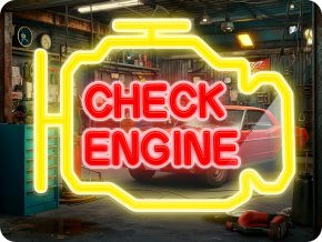 Neolia Neon LED dekorace CHECK ENGINE stmívatelná, USB [RTV100477]