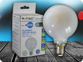 E 27 LED FILAMENT FROST COVER ŽÁROVKA 7W, G95 (Barva světla Teplá bílá)