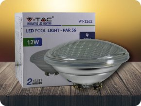LED bazénová žárovka, 12W (1200lm), PAR56, 12V, IP68 (Barva světla Teplá bílá)