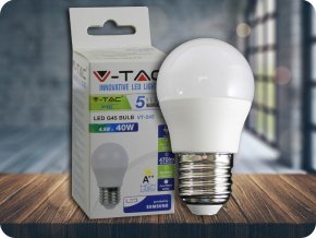 E27 LED ŽÁROVKA 4.5W, G45 - SAMSUNG CHIP - ZÁRUKA 5 LET! (Barva světla Studená bílá)