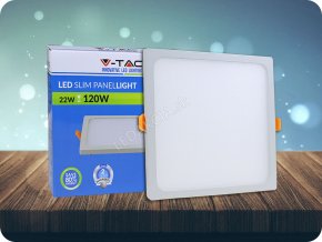 Led Panel 22W, (2200Lm), Hranatý (Barva světla Teplá bílá)