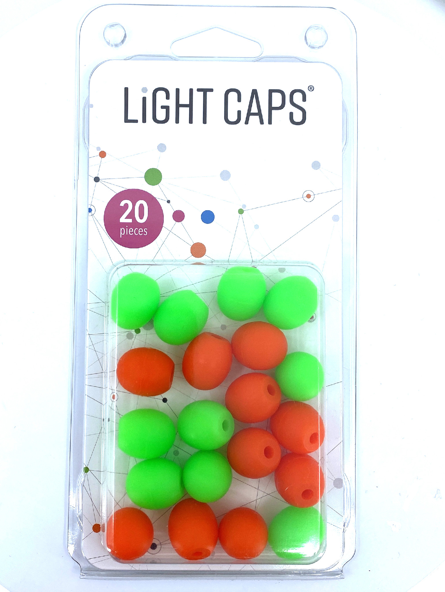 LIGHT CAPS® mix oranžová+zelená, 20ks v balení