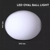 LED RGB svítidlo BALL 20x14 cm, IP67, plast, dobíjecí