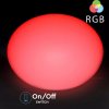 LED RGB svítidlo BALL 20x14 cm, IP67, plast, dobíjecí