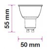 GU10 LED žárovka 6.5W (480Lm), 38°, SAMSUNG chip (Barva světla Studená bílá 6400K)