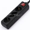 20117 prodluzovaci kabel 4 zasuvky vypinac 1 5 m 16a 3g1 5mm2 cerny
