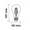 LED Filament Frost Cover žárovka 6W (660Lm), E27, A60, 2700K (Barva světla Teplá bílá 2700K)