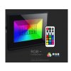 LED reflektor RGB s infračerveným dálkovým ovládáním, 30W, IP65, černý