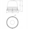 LED výstražný maják 22W, 10xLED, magnet, 12-24V, oranžový [ALR0068]