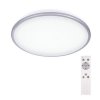 Solight LED stropní světlo Silver, kulaté, 24W, 1800lm, dálkové ovládání, 3000K-6500K [WO761]