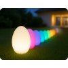 LED solární vajíčko RGB + WW, IP44, dobíjecí, výdrž 6-8h