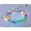 LED dekorační řetěz 2m, 20LED, 2xAA, RGB, bez funkcí, stříbrná měď [X0120311]