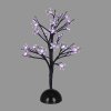 LED stromek na stůl, silikonové květiny, 3xAA, 25LED, fialové světlo, IP20 [X1025811]