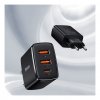 Baseus rychlonabíjecí adaptér 2xUSB, USB-C, PD, 3A, 30W, černý