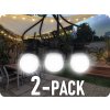 LED světelný řetěz, 5m, 10x0.4W, 550lm, IP44, 3000K/2-PACK!