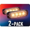 LED výstražné světlo 4xLED, 12W, 4 módy, 12/24V/2-PACK! [L1892]