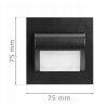 Schodišťové LED svítidlo Drako 1,5W, 30lm, 12V, černé, 6000K [AD-OS-6164L6/B]