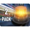 LED střešní výstražné světlo - maják, 20W, 12-24V, oranžové/2-PACK! [L0009-ALR]