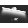 LED svítilna nad zrcadlo, 10W, 1530lm, 61cm, IP65, bílé