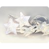 LED řetěz vánoční hvězdy, kovové, bílé, 10LED, 1+1 zdarma! [1V224]