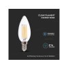RETRO LED FILAMENT ŽÁROVKA E14, 5,5W, 600LM, SVÍČKA, STMÍVATELNÁ