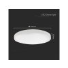 LED SVÍTIDLO 24W, 2500LM, KULATÉ, BÍLÝ RÁM, SAMSUNG CHIP, 1+1 zdarma!