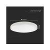 LED svítilna 24W, 2500lm, kulaté, bílý rám, SAMSUNG Chip, 1+1 zdarma!