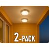 LED stropní / nástěnné svítidlo se senzorem, 8W/16W/20W, 1050lm-2600lm, IP65, změna barvy 3000/4000/6000K/2-PACK!